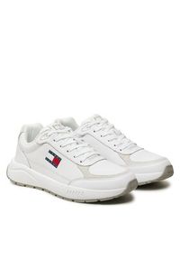 Tommy Jeans Sneakersy Tjm Runner Full Leather Ess EM0EM01445 Biały. Kolor: biały. Materiał: materiał #5