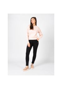 Champion - Bluza trekking damska C-neck. Kolor: różowy. Materiał: bawełna, poliester. Wzór: gładki. Sport: turystyka piesza