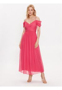 Luisa Spagnoli Sukienka koktajlowa Palagio 539672 Różowy Regular Fit. Kolor: różowy. Materiał: jedwab. Styl: wizytowy #1