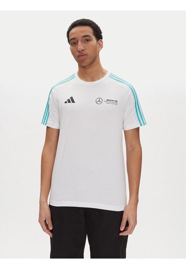 Adidas - adidas T-Shirt Mercedes - AMG Petronas Formula One Team DNA JV5457 Biały Regular Fit. Kolor: biały. Materiał: bawełna