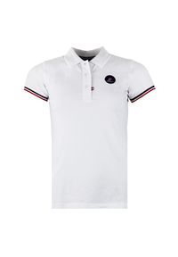 PEAK MOUNTAIN - Damska koszulka polo Peak Mountain Abeca. Typ kołnierza: polo. Kolor: biały. Styl: sportowy, elegancki #1