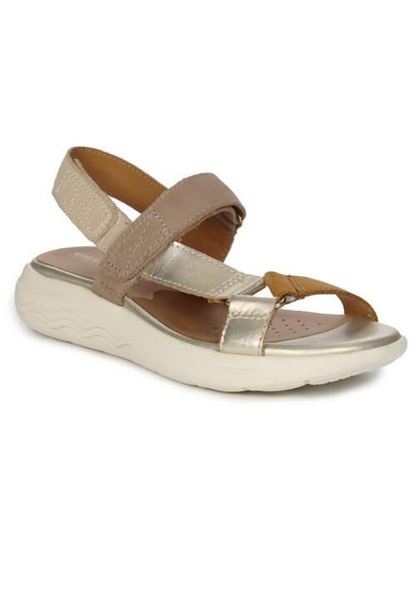 Buty do chodzenia damskie Geox D25ADA032CFC5258. Kolor: wielokolorowy, żółty. Materiał: skóra, materiał. Sport: turystyka piesza