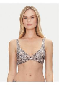JOOP! Góra od bikini 10224332 Beżowy. Kolor: beżowy. Materiał: syntetyk