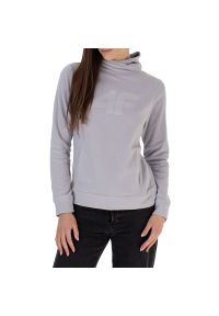 4f - Bluza 4F H4L22PLD35227S - szara. Okazja: na co dzień. Typ kołnierza: bez kaptura, golf. Kolor: szary. Materiał: poliester, materiał. Wzór: napisy. Styl: sportowy, casual. Sport: golf
