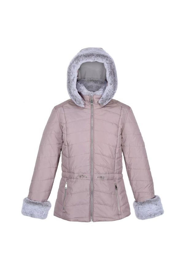 Regatta - Kurtka Damska Wykończenie Z Futra Ekologicznego Willabella. Kolor: fioletowy, wielokolorowy, różowy. Materiał: futro. Sport: turystyka piesza