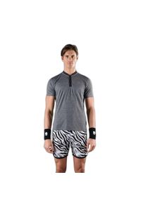 HYDROGEN - Polo Hydrogen Tech Serafino. Typ kołnierza: polo. Kolor: szary. Sport: tenis #1