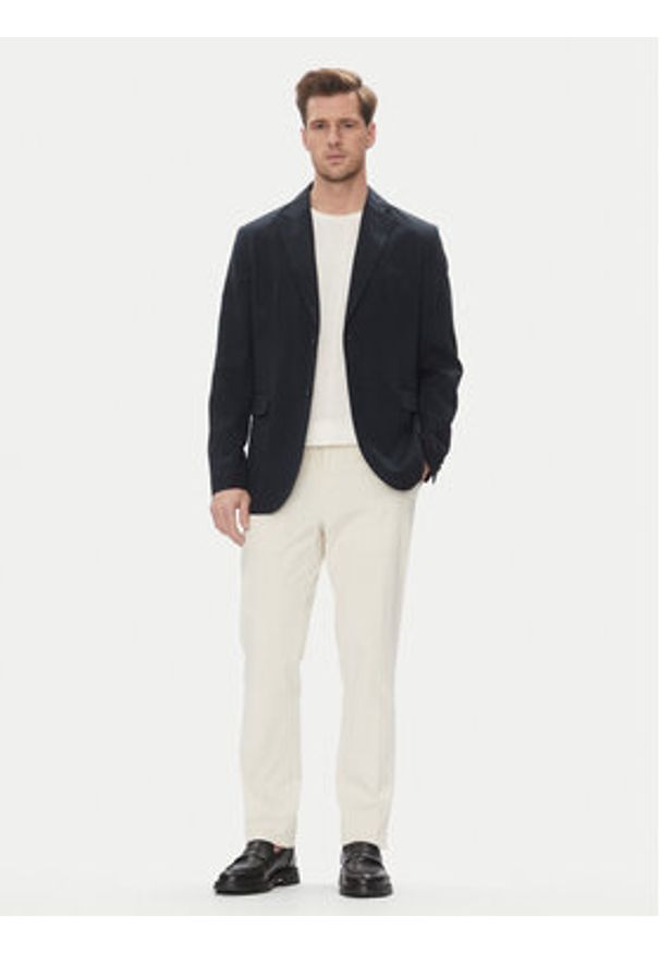 Marciano Guess Marynarka 5GHN15 2310Z Granatowy Regular Fit. Kolor: niebieski. Materiał: syntetyk