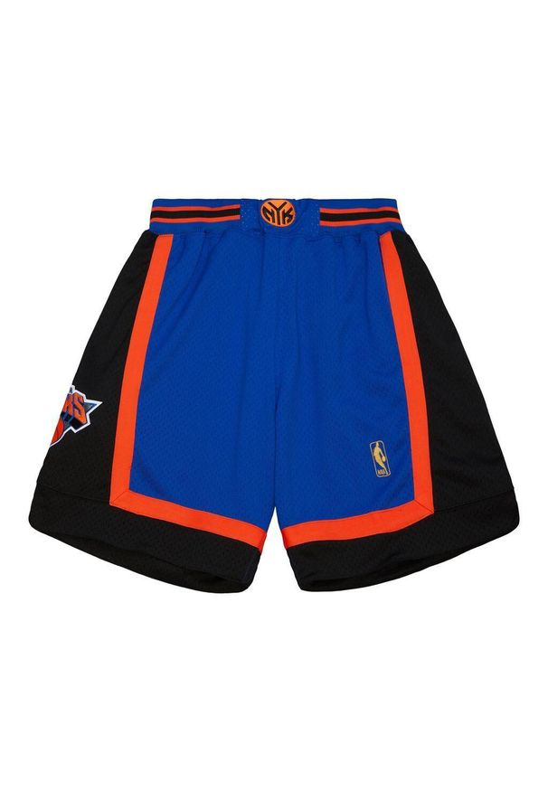 Mitchell & Ness - Szorty New York Knicks Authentic 1996/97. Kolor: niebieski. Materiał: poliester. Sport: koszykówka