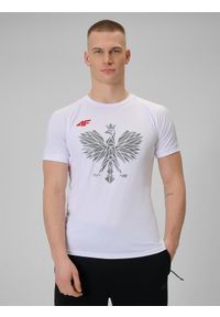 4f - 4F Koszulka kibica uniseks - biała 5XL. Kolor: biały. Długość rękawa: raglanowy rękaw. Wzór: napisy. Styl: sportowy #2