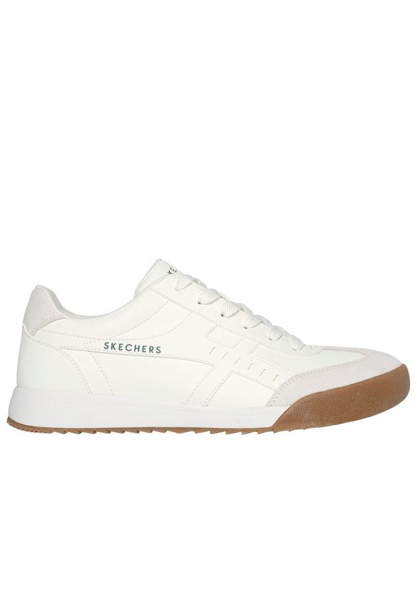 skechers - Buty Skechers Zinger Manzanilla Totale 183280WHT - białe. Zapięcie: sznurówki. Kolor: biały. Materiał: guma, zamsz, skóra, syntetyk. Szerokość cholewki: normalna. Model: Skechers Sport