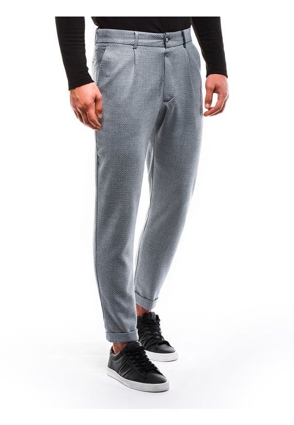 Szare spodnie Ombre Clothing casualowe, na co dzień