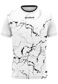 T-shirt Sportowy Givova Grafit Czarny i Biały dla Mężczyzn. Kolor: szary, wielokolorowy, brązowy, zielony, biały. Materiał: poliester. Wzór: haft, nadruk. Sport: fitness, piłka nożna