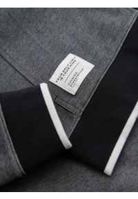 Ombre Clothing - Męska bluza dresowa z kapturem o delikatnej strukturze – czarna V1 OM-SSZP-0191 - XXL. Okazja: na co dzień. Typ kołnierza: kaptur. Kolor: czarny. Materiał: dresówka. Styl: sportowy, casual #5