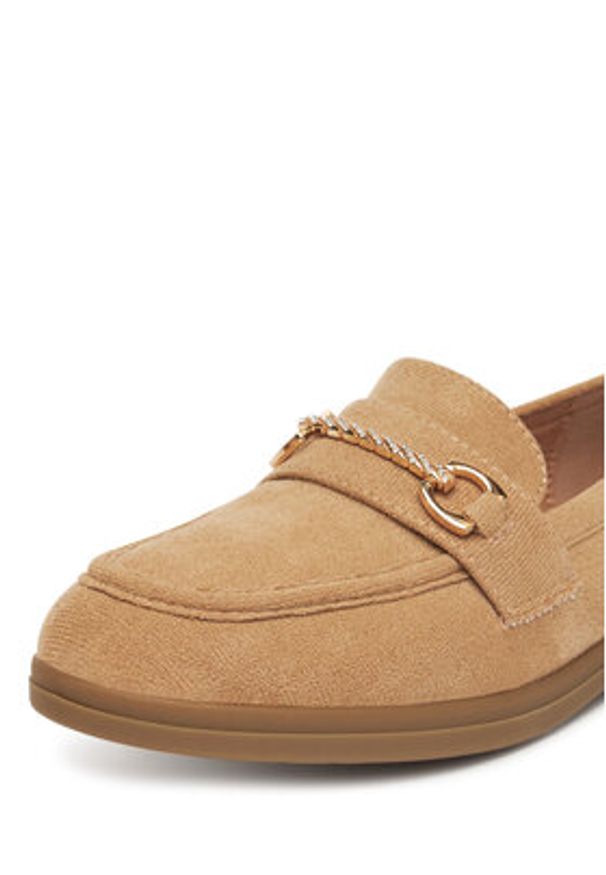DeeZee Loafersy DS1590-2 Beżowy. Kolor: beżowy. Materiał: materiał