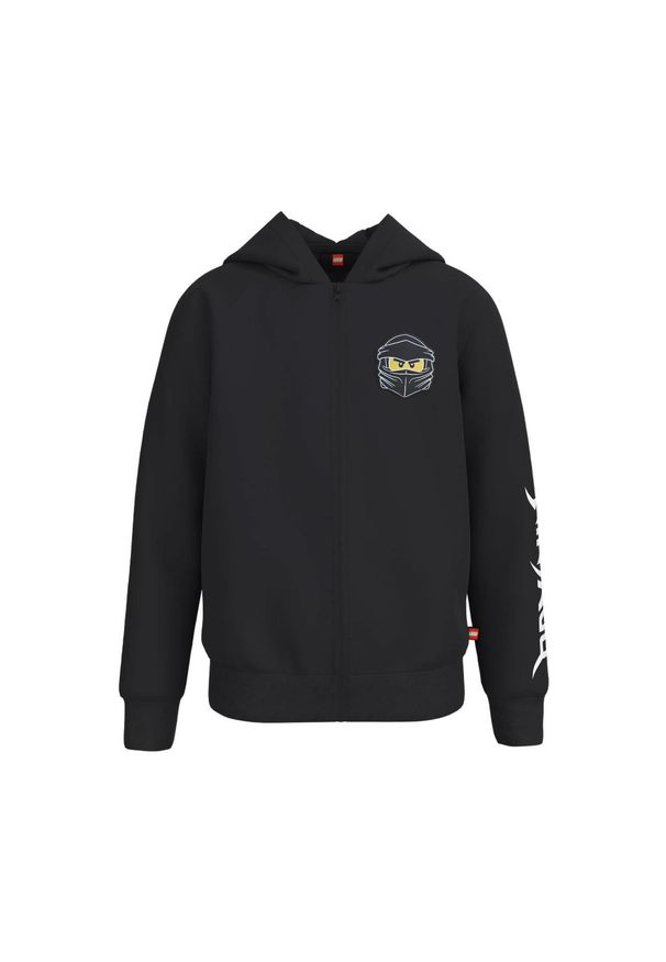 Bluza Bawełniana z kapturem LEGO Ninjago dla dzieci STORM 100. Typ kołnierza: kaptur. Kolor: czarny. Materiał: bawełna