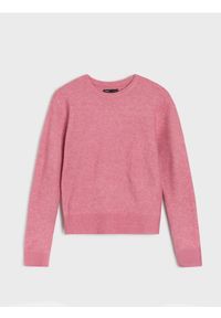 Sinsay - Klasyczny sweter z domieszką wełny - różowy. Kolor: różowy. Materiał: wełna. Styl: klasyczny