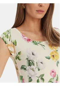 Luisa Spagnoli Bluzka Contigia 100301 Beżowy Slim Fit. Kolor: beżowy. Materiał: syntetyk #4