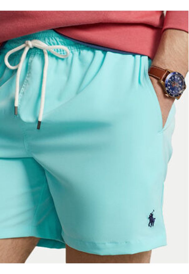 Polo Ralph Lauren Szorty kąpielowe 710907255004 Turkusowy Regular Fit. Kolor: turkusowy. Materiał: syntetyk