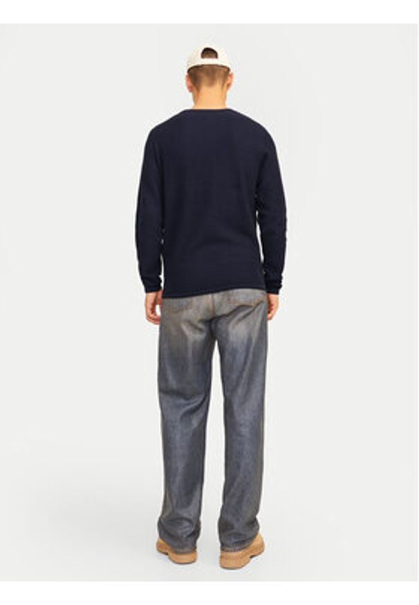 Jack & Jones - Jack&Jones Sweter Cooper 12258407 Granatowy Regular Fit. Kolor: niebieski. Materiał: bawełna