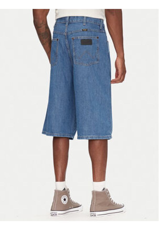 Wrangler Szorty jeansowe Jort 112362509 Niebieski Oversize. Kolor: niebieski. Materiał: bawełna