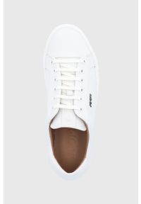 JOOP! - Joop! Buty skórzane kolor biały. Nosek buta: okrągły. Zapięcie: sznurówki. Kolor: biały. Materiał: skóra