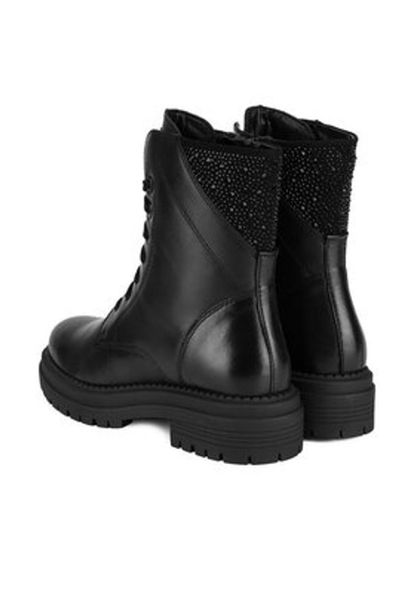 MEXX Trzewiki MX/001C-RST Czarny. Kolor: czarny. Materiał: skóra