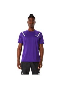 T-shirt sportowy z krótkim rękawem męski Asics Lite-Show SS Top. Kolor: fioletowy. Materiał: poliester. Długość rękawa: krótki rękaw. Długość: krótkie #1