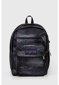 JanSport - Jansport plecak kolor czarny duży wzorzysty. Kolor: czarny. Materiał: włókno, materiał #1