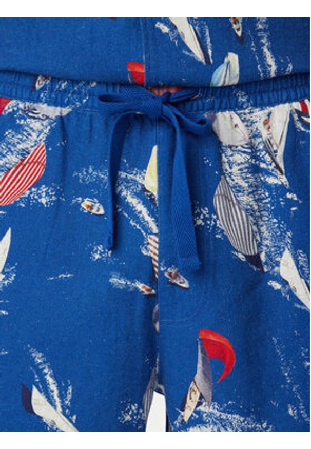 Tommy Jeans Szorty materiałowe Aop Co Slub DM0DM23240 Niebieski Regular Fit. Kolor: niebieski. Materiał: bawełna