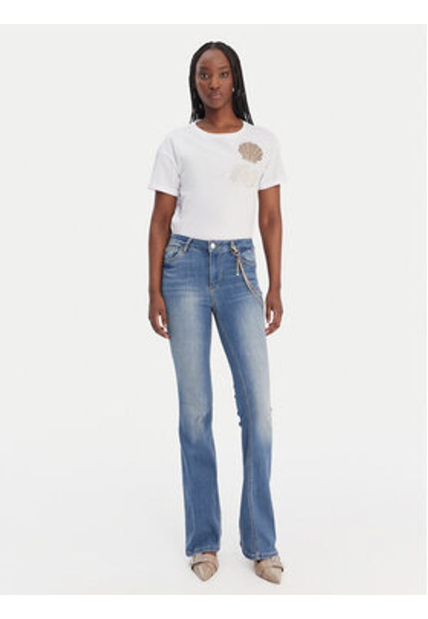 Liu Jo T-Shirt WA6413 JS904 Biały Regular Fit. Kolor: biały. Materiał: bawełna