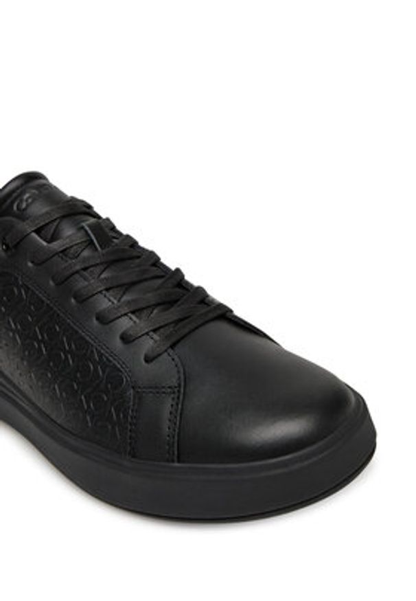 Calvin Klein Sneakersy Chunky Low Top Lace Up Mono HM0HM01970 Czarny. Kolor: czarny. Materiał: skóra
