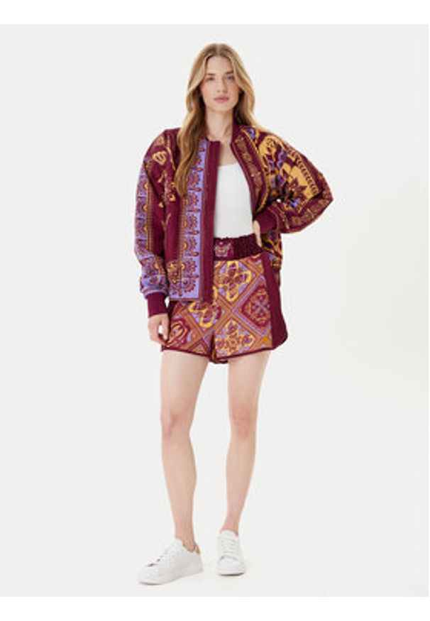 Adidas - adidas Szorty sportowe FARM Premium JW4482 Bordowy Loose Fit. Kolor: czerwony. Materiał: syntetyk