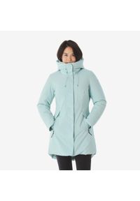 quechua - Kurtka turystyczna damska zimowa Quechua NH500 -10°C wodoodporna. Okazja: na co dzień. Kolor: zielony, niebieski, wielokolorowy. Sezon: zima. Styl: sportowy, casual
