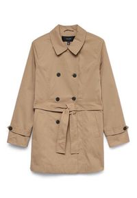 Vero Moda Trencz Chelsea 10329343 Beżowy Regular Fit. Kolor: beżowy. Materiał: syntetyk #4