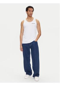 Jack & Jones - Jack&Jones Tank top Fusion 12276614 Biały Regular Fit. Kolor: biały. Materiał: bawełna