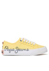 Pepe Jeans Tenisówki Ottis Log G PGS30577 Żółty. Kolor: żółty. Materiał: materiał #1
