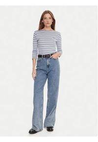 TOMMY HILFIGER - Tommy Hilfiger Bluzka WW0WW40589 Błękitny Regular Fit. Kolor: niebieski. Materiał: bawełna #3