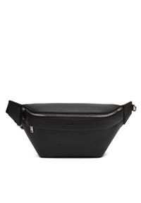 Calvin Klein Saszetka nerka Micro Pebble Waistbag 38 LV04D3002G Czarny. Kolor: czarny. Materiał: skóra
