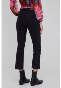 Desigual jeansy 22SWDD28 damskie high waist. Stan: podwyższony. Kolor: czarny #2