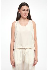 Marella - Top damski jedwabny Meana MARELLA MONOCHROME. Materiał: jedwab