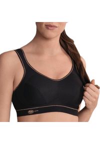 ANITA ACTIVE - Stanik do biegania Extreme control z wysoki poziomem podtrzymywania. Kolor: czarny, żółty, wielokolorowy. Materiał: bawełna, poliester, poliamid, elastan. Sport: fitness