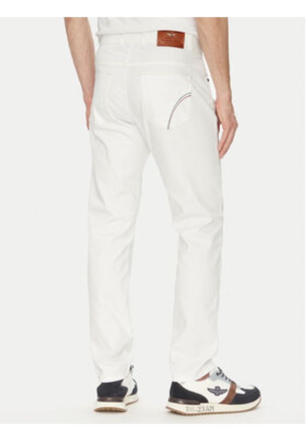 Aeronautica Militare Spodnie materiałowe 251PJ205CT3551 Biały Regular Fit. Kolor: biały. Materiał: bawełna