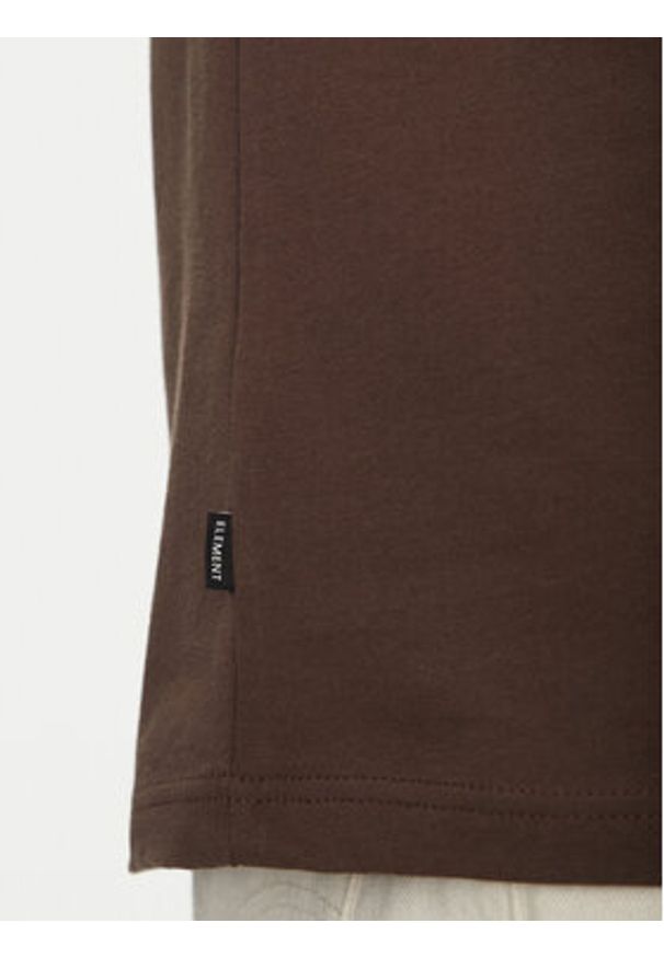 Element T-Shirt ELYZT00512 Brązowy Relaxed Fit. Kolor: brązowy. Materiał: bawełna
