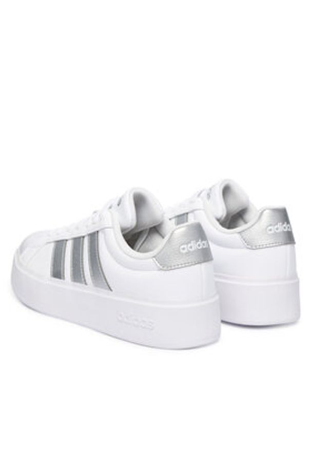 Adidas - adidas Sneakersy Streettalk Bold KJ3857 Biały. Kolor: biały. Materiał: skóra