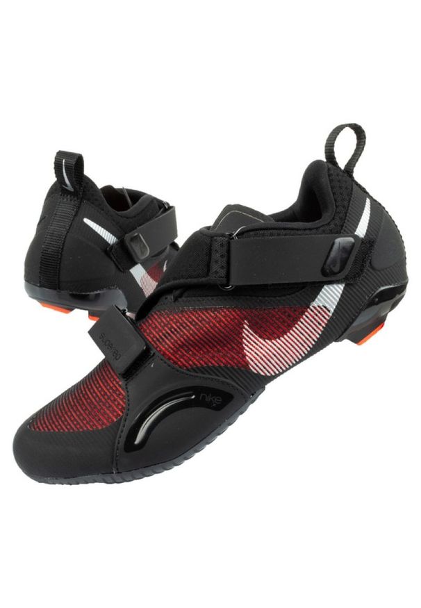 Buty rowerowe Nike W CJ0775008 czarne. Zapięcie: rzepy. Kolor: czarny. Materiał: materiał, guma. Szerokość cholewki: normalna. Sport: kolarstwo
