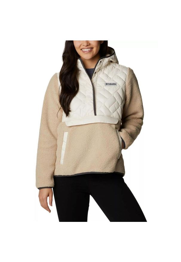 columbia - Sweter polo damski Columbia Sweet View Fleece. Typ kołnierza: polo. Kolor: beżowy. Materiał: polar. Sport: turystyka piesza