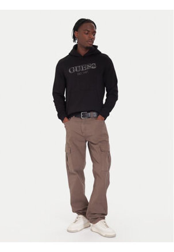 Guess Bluza M5BQ36 K9Z21 Czarny Regular Fit. Kolor: czarny. Materiał: bawełna, syntetyk