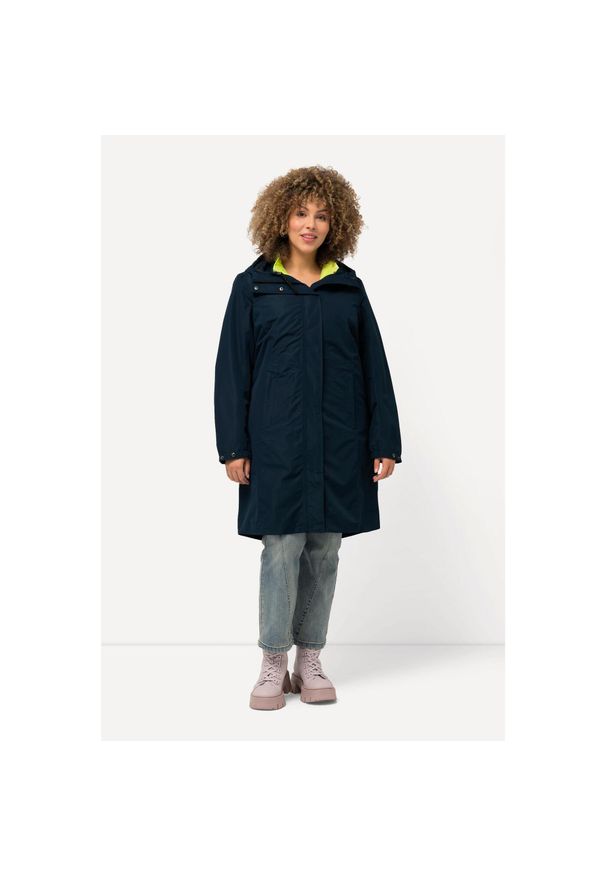 ULLA POPKEN - Damskie Kurtka funkcyjna HYPRAR 3 w 1 wodoodporna kieszenie na zamek. Kolekcja: plus size. Kolor: niebieski. Materiał: poliester, materiał. Sport: turystyka piesza