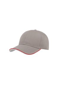 ATLANTIS - Czapka Z Daszkiem Zoom Piping Sandwich Sports 6 Panel Contrast. Kolor: szary