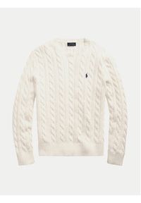 Polo Ralph Lauren Sweter 710775885024 Écru Regular Fit. Typ kołnierza: polo. Materiał: bawełna